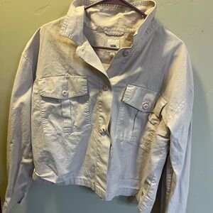 Vans Light Pink Cropped Trucker Jacket Women's Large